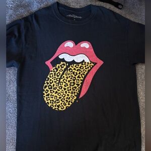 Urban Outfitters Black Graphic Tee with Pink and Yellow Design